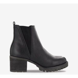 MIA Jody Chelsea Black Ankle Chunky Boot Booties Women’s Size 8